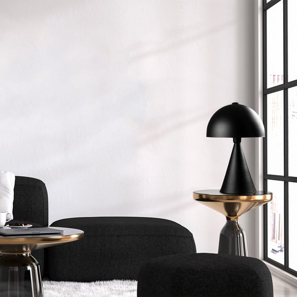 Črna namizna svetilka s kovinskim senčilom (višina 52 cm) Dodo – Opviq lights-image-1