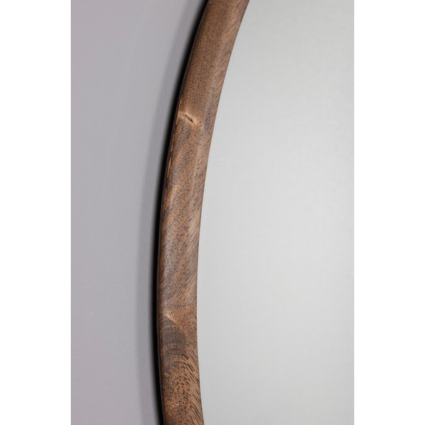 Stensko ogledalo z lesenim okvirjem ø 80 cm Gale – Dutchbone-image-2