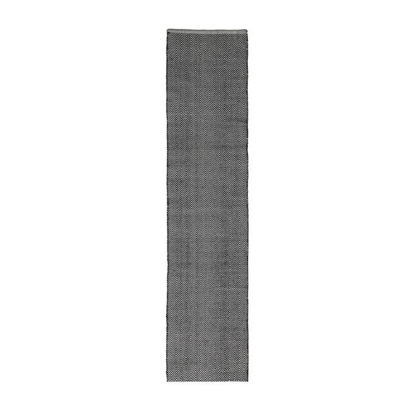 Ročno tkani bombažni prtljažnik Webtappeti Zic Zac, 55 x 170 cm