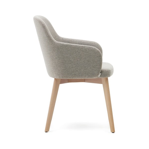 Bež oblazinjen jedilni stol z nasloni za roke Nelida – Kave Home-image-4