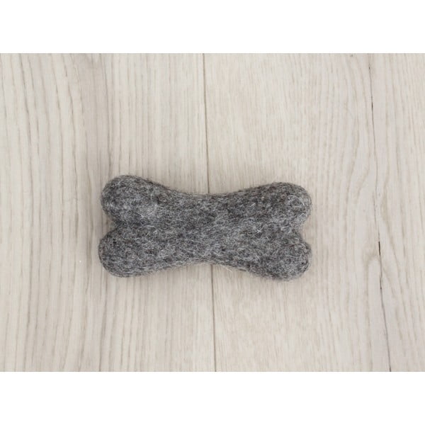 Orehovo rjava volnena igrača za hišne ljubljenčke v obliki kosti Wooldot Pet Bones, dolžina 14 cm-image-1