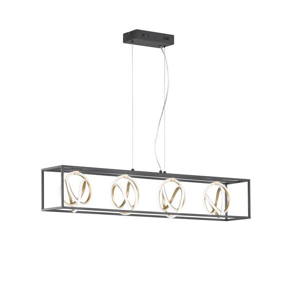 Črna LED zatemnitvena viseča svetilka Gisi – Fischer & Honsel