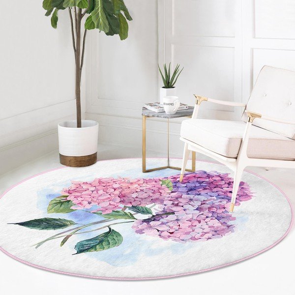 Pralna okrogla preproga primerna za robotski sesalnik ø 80 cm Comfort – Mila Home-image-2
