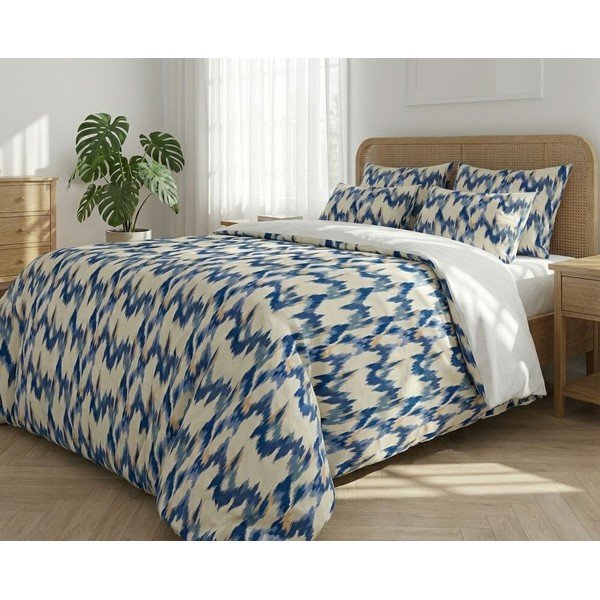 Modra posteljnina za zakonsko posteljo 200x200 cm Sapphire – Mijolnir