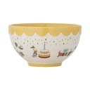 Rumeno-kremno bela otroška skleda iz kamenine ø 13,5 cm Celebrate – Bloomingville Mini