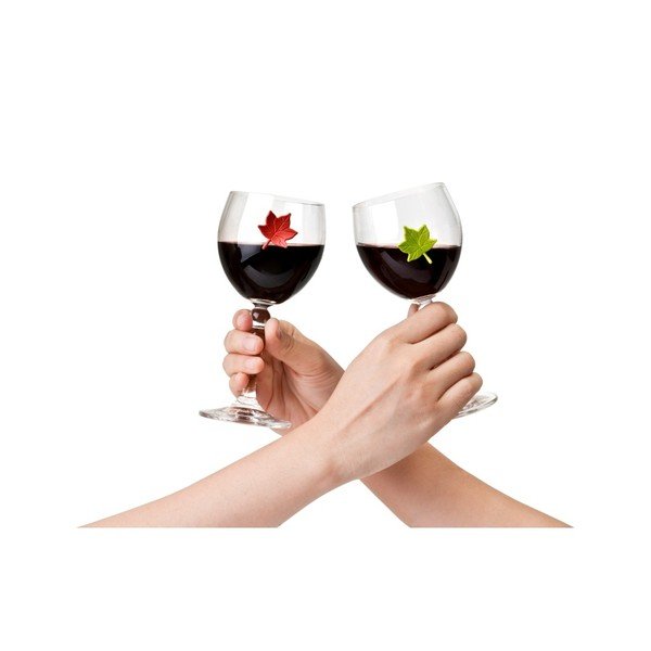 Komplet 6 razlikovalnikov za steklo Qualy&CO Leaf My Glass-image-3