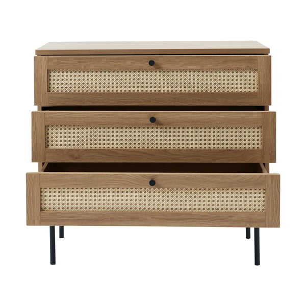 Nizka komoda v hrastovem dekorju 80x75 cm Pensacola – Unique Furniture-image-3