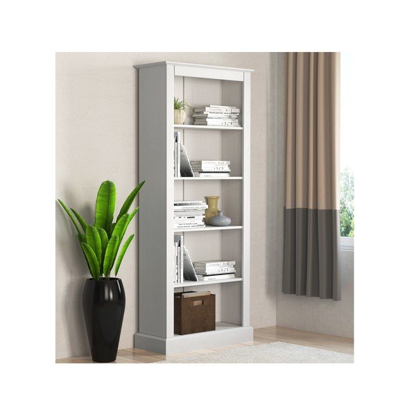 Bel regal iz masivnega bora 181x31 cm Mille – Støraa-image-1