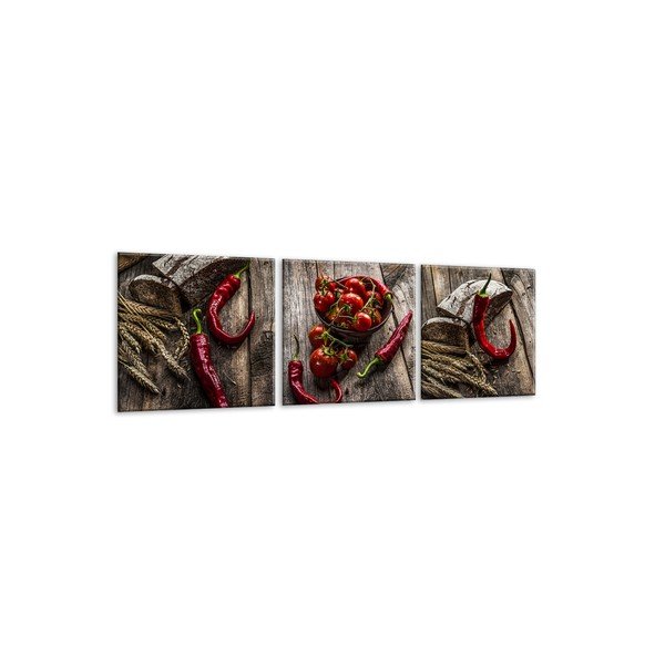 Komplet 3 slik Styler Glasspik Set Red Peppers-image-2