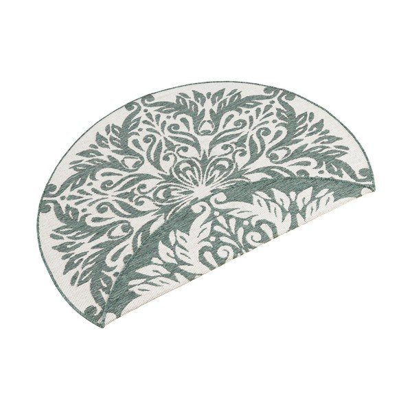 Zeleno-krem zunanja preproga NORTHRUGS Madrid, ⌀ 140 cm-image-3