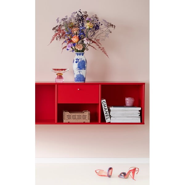Rdeča stenska knjižna omara Mistral 108-image-1
