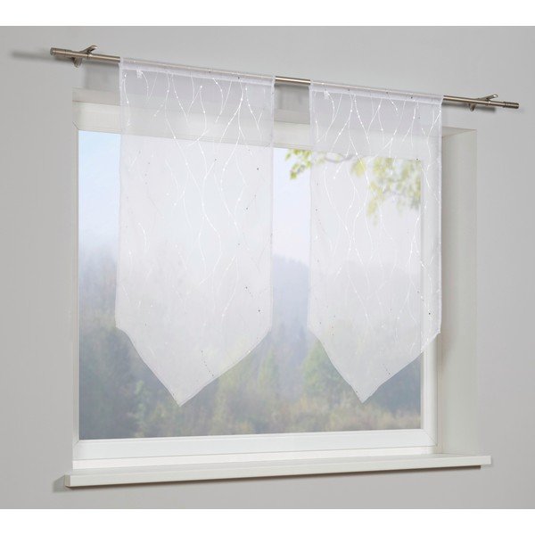 Bela prosojna zavesa 120x60 cm Voile - Gardinia-image-1