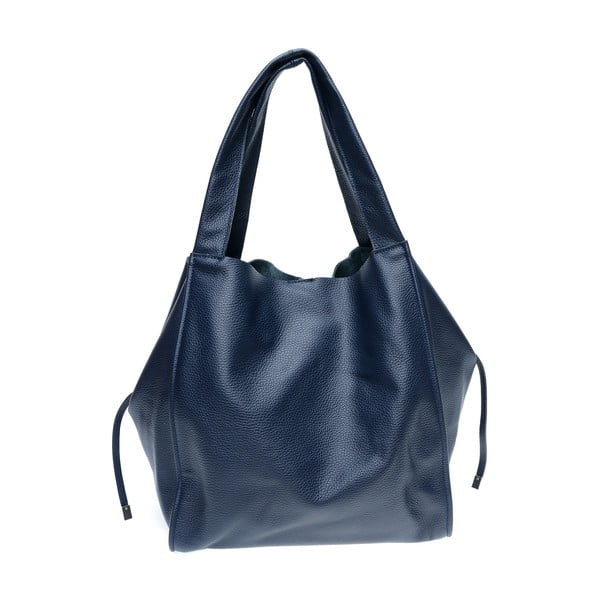Modra usnjena nakupovalna torba Isabella Rhea