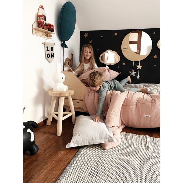 Svetlo siva bombažna otroška odeja 80x100 cm - Malomi Kids-image-2