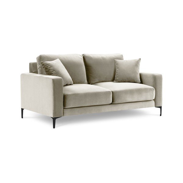 Bež žametna zofa Kooko Home Harmony, 158 cm-image-2