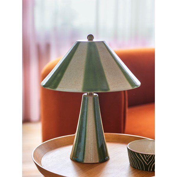Keramična namizna svetilka s keramičnim senčilom (višina 35 cm) Olive – Bloomingville-image-1