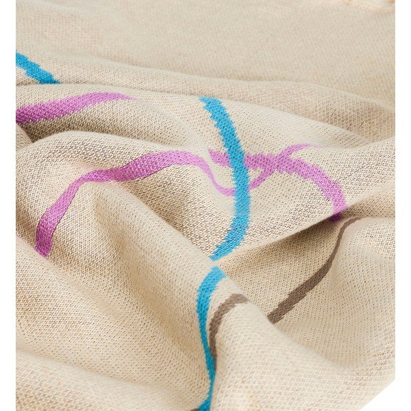 Bež bombažna odeja 200x140 cm Outline - Hübsch-image-1