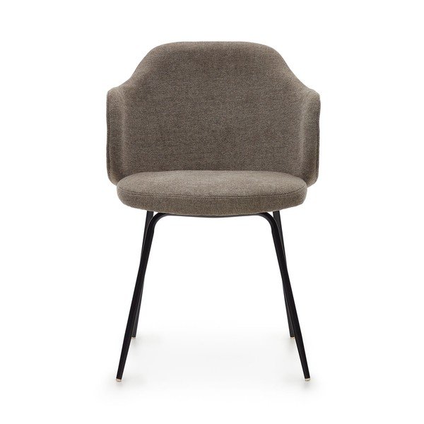 Rjavi oblazinjeni jedilni stoli v kompletu 2 ks Yunia – Kave Home-image-3