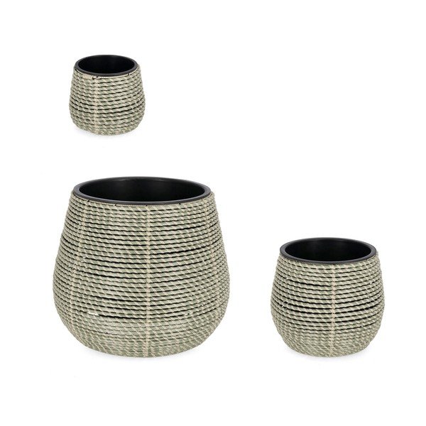 Plastični/iz umetnega ratana cvetlični lonci v kompletu 3 ks ø 45 cm Thanh – Bizzotto-image-1