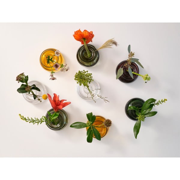 Oker rumena steklena ročno izdelana vaza (višina 9 cm) Inu – Zone-image-4