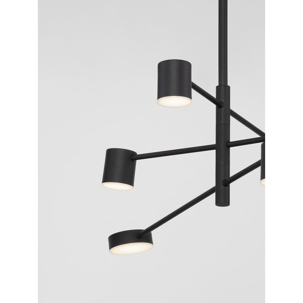 Črna aluminijasta LED zatemnitvena viseča svetilka s senčilom iz akrilnega stekla ø 100 cm Nordik – Nova Luce-image-2
