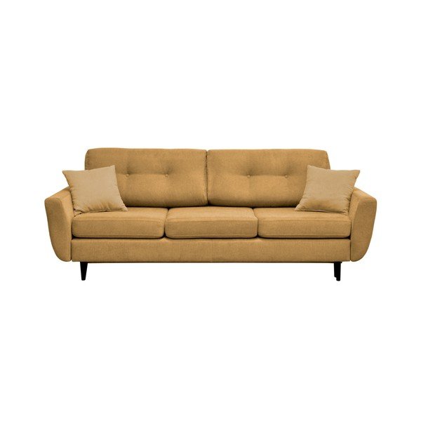 Rumen raztegljiv trosed s črnimi nogami Mazzini Sofas Jasmin-image-3