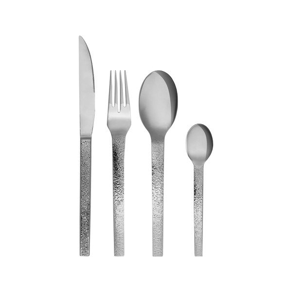 Pribor iz nerjavečega jekla v srebrni barvi 16 ks Mano – Hübsch