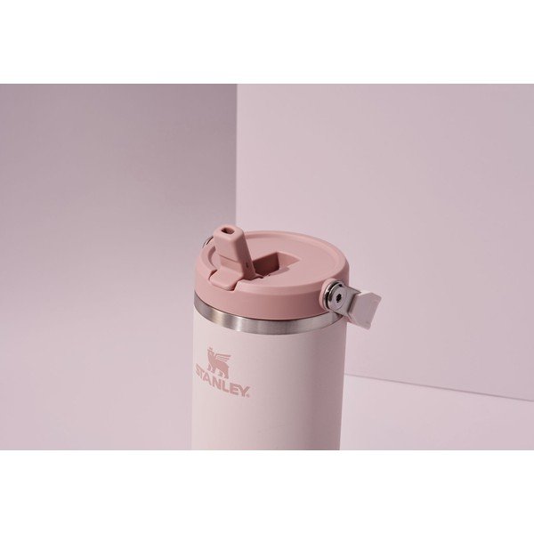 Svetlo rožnata termovka iz nerjavečega jekla 410 ml IceFlow™ Flip Straw 2.0 Tumbler Rose Quartz – Stanley-image-1
