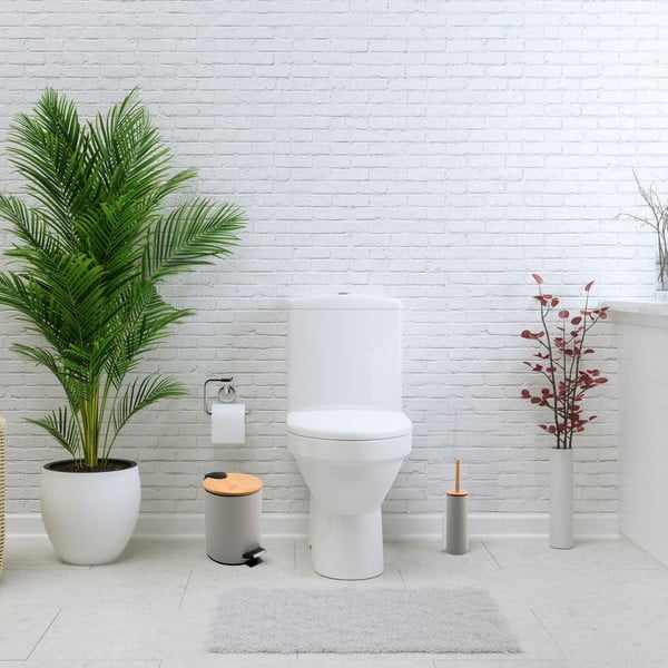 Sivorjav jeklen koš za smeti s pedalom 3 l Adonis – Spirella-image-1