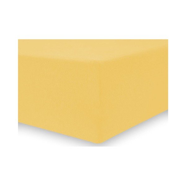 DecoKing Nefrit rumena/oranžna elastična rjuha, 220/240 x 220 cm-image-1