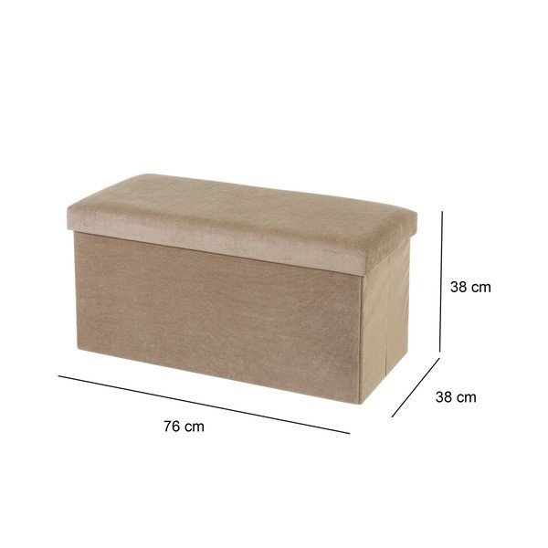 Bež žameten tabure Velvet – Casa Selección-image-3