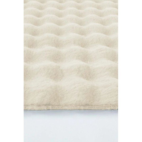 Slonokoščena pralna preproga 150x230 cm Bubble Emarald – Mila Home-image-4