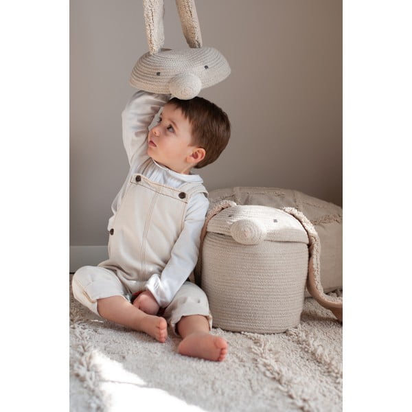 Kremno bela tekstilna otroška škatla za shranjevanje ø 25x30 cm Rita the Rabbit – Lorena Canals-image-2