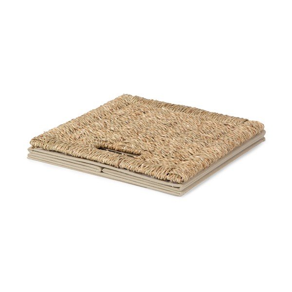 Škatla za shranjevanje iz morske trave v naravni barvi 30x30x30 cm – Compactor-image-4