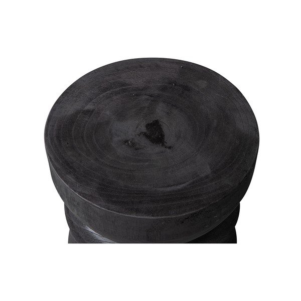 Črn vrtni stolček iz lesa pavlovnije WOOOD Bikkel-image-1