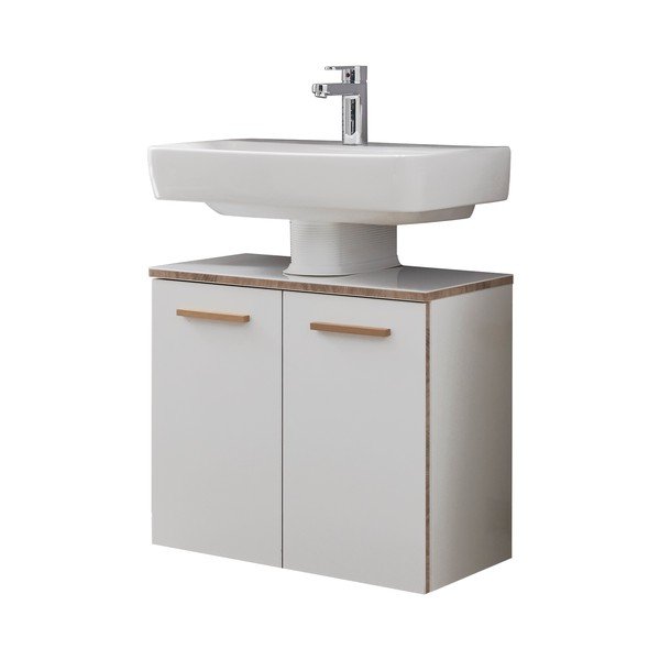 Bela stenska omarica za pod umivalnik 60x53 cm Set 931 - Pelipal-image-2