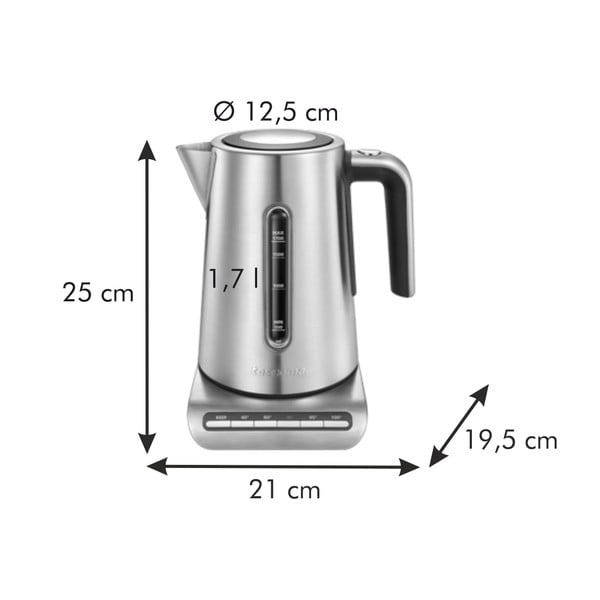 Grelnik vode iz nerjavečega jekla v srebrni barvi 1.7 l President – Tescoma-image-3