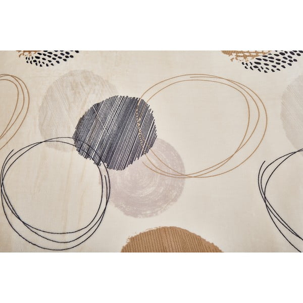 Svetlo rjava enojna posteljnina iz mikropliša 140x200 cm Circles – My House-image-4