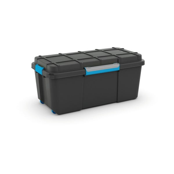 Črna plastična škatla za shranjevanje s pokrovom 78x39,5x35 cm Scuba Box – KIS