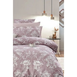 Rožnata 4-delna podaljšana posteljnina za zakonsko posteljo iz renforce bombaža z rjuho 200x220 cm – Mila Home