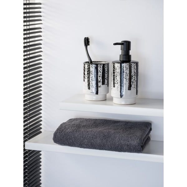 Črno-bel keramičen dozirnik za milo 340 ml Subiza – Wenko-image-2