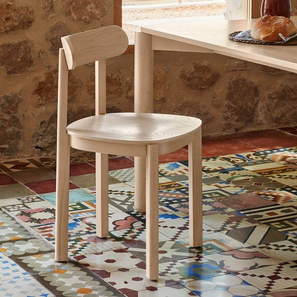 Jedilni stol v jesenovem dekorju v naravni barvi Nara – Teulat-image-1