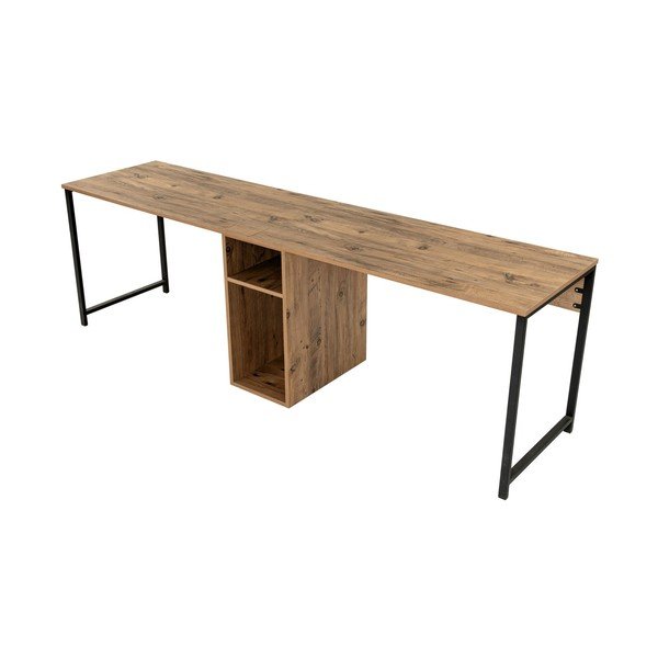 Pisalna miza v borovem dekorju 60x240 cm Twin – Kalune Design