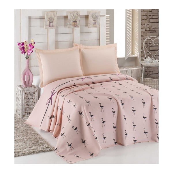 Lahka posteljna pregrinjala Flamingo, 200 x 235 cm