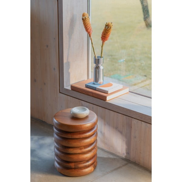 Stolček v temni naravni barvi Disc – Zuiver-image-1