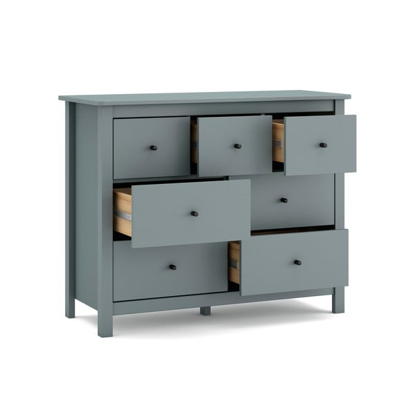 Prašno zelena komoda iz masivnega bora 110x80x40 cm Misti – Marckeric-image-4