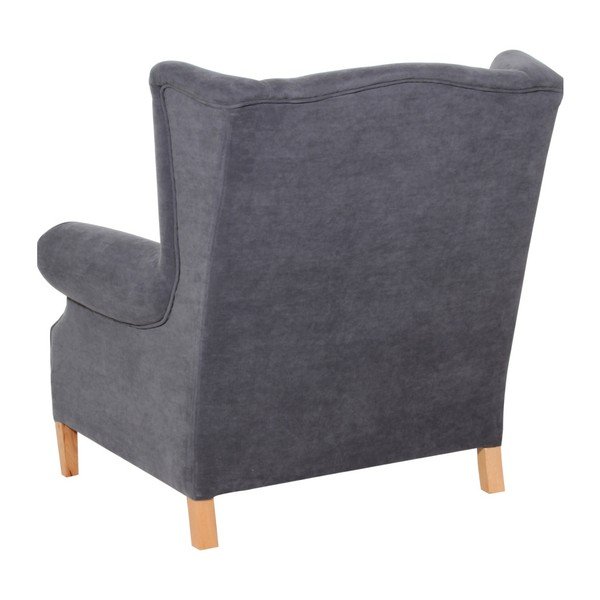 Antracitno siv fotelj Max Winzer Harvey Velor-image-2