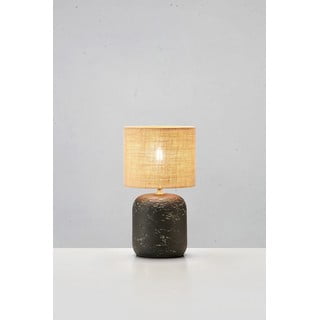 Črna/naravna namizna svetilka s senčnikom iz jute (višina 45 cm) Montagna – Markslöjd