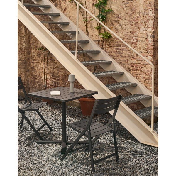 Kovinska vrtna jedilna miza 70x70 cm Torreta - Kave Home-image-1