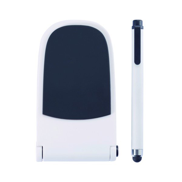 Držalo za telefon s pisalom na dotik, belo-image-2